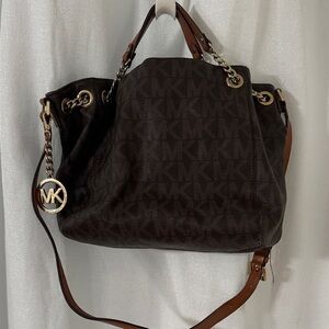 Michael Kors Dark Brown Logo Shoulder Bag